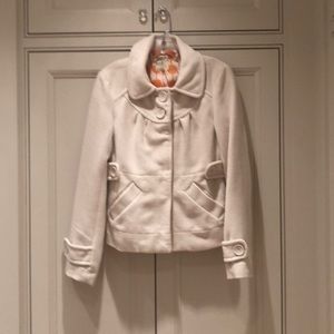 White wool short dress coat size 0 from Nordstrom
